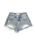 rise 100% Cotton Blue Denim Shorts Size 00 - photo 1