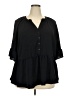 Torrid 100% Polyester Black 3/4 Sleeve Blouse Size 2X Plus (2) - photo 1