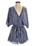 Kori America 100% Viscose Stripes Blue Romper Size S - photo 1