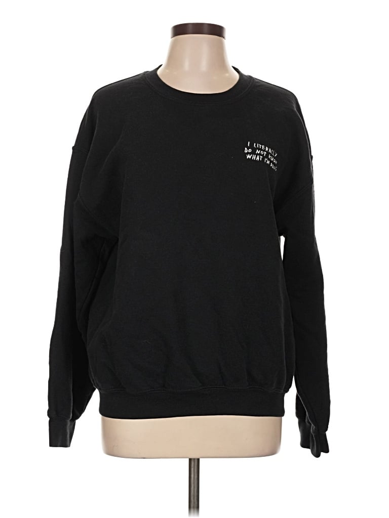Pre-owned Gildan Sweatshirt In Black