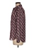 UNTUCKit 100% Polyester Print Burgundy Long Sleeve Blouse Size 8 - photo 5