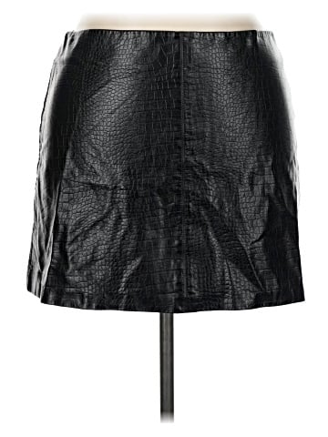 MNG Faux Leather Skirt (view 1)