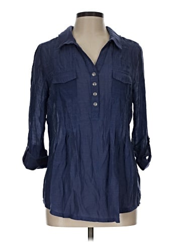 DressBarn 3/4 Sleeve Button-Down Shirt (view 1)