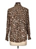 Chico's Animal Print Brown Long Sleeve Blouse Size Lg Petite (2) - photo 2