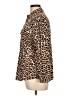 Chico's Animal Print Brown Long Sleeve Blouse Size Lg Petite (2) - photo 5