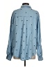 Náti Hearts Blue Long Sleeve Button-Down Shirt Size S - photo 2