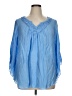 Spense Solid Blue 3/4 Sleeve Blouse Size 1X - photo 1