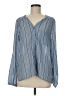Alythea Stripes Blue Long Sleeve Blouse Size M - photo 1