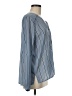 Alythea Stripes Blue Long Sleeve Blouse Size M - photo 4
