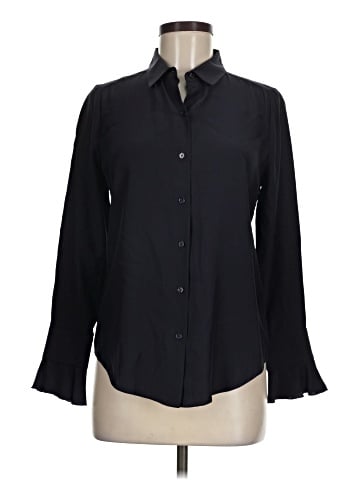 Barneys New York Long Sleeve Silk Top (view 1)