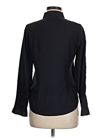 Barneys New York Long Sleeve Silk Top (view 2)