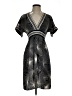 BCBGMAXAZRIA Graphic Gray Casual Dress Size XXS - photo 1