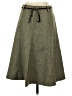 J.Crew 100% Wool Chevron-herringbone Green Wool Skirt Size 0 - photo 2
