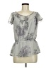 Apt. 9 Gray Short Sleeve Blouse Size M - photo 1
