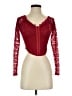Akira Burgundy Long Sleeve Top Size S - photo 1