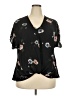 Beacon 100% Polyester Black Short Sleeve Blouse Size XXL - photo 1