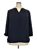 Violet & Claire 100% Polyester Blue 3/4 Sleeve Blouse Size 2X - photo 1