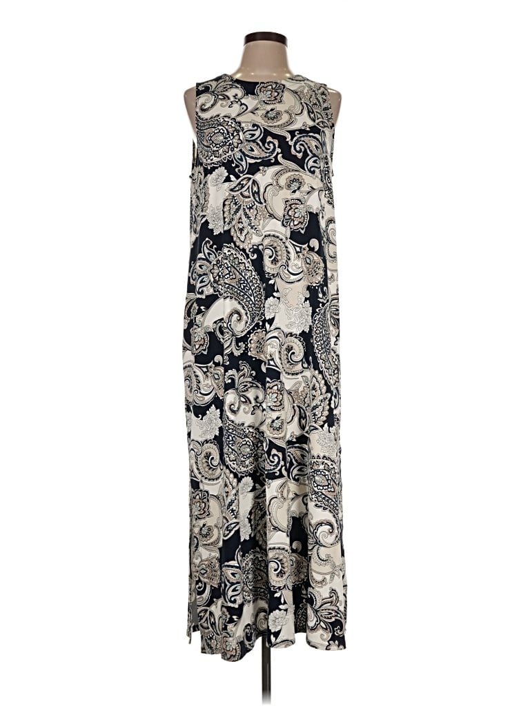 Pre-owned Jjill Casual Dress In Gray