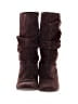 Peeps 100% Leather Burgundy Boots Size 8 - photo 2