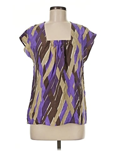 MICHAEL Michael Kors Short Sleeve Silk Top (view 1)