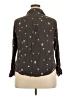 Torrid 100% Rayon Stars Brown 3/4 Sleeve Button-Down Shirt Size 2X Plus (2) - photo 2