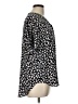 Ann Taylor LOFT 100% Polyester Animal Print Black Short Sleeve Blouse Size L - photo 4