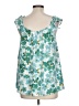 2 Hearts 100% Polyester Teal Sleeveless Blouse Size L - photo 2
