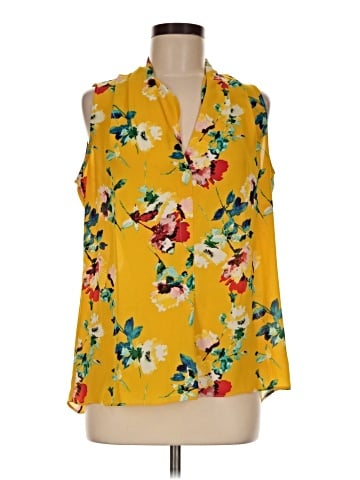 Rose + Olive Sleeveless Blouse (view 1)