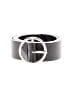 Stradivarius 100% Polyurethane Silver Black Belt Size XS - photo 1