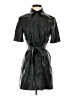 MNG 100% Polyurethane Black Casual Dress Size 2 - photo 1