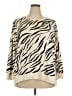Jane and Delancey Animal Print Ivory Pullover Sweater Size 2X - photo 1