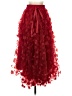Abbey Glass 100% Polyester Red Formal Skirt Size XXS - photo 1