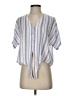 Rails Stripes Blue Short Sleeve Blouse Size XS - photo 1