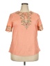Unbranded Orange Short Sleeve Blouse Size 2XL - photo 1