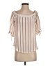 Active USA 100% Polyester Ivory Short Sleeve Blouse Size S - photo 1