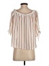 Active USA 100% Polyester Ivory Short Sleeve Blouse Size S - photo 2