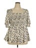 BLOOMCHIC 100% Polyester Ivory 3/4 Sleeve Blouse Size 18 - photo 1