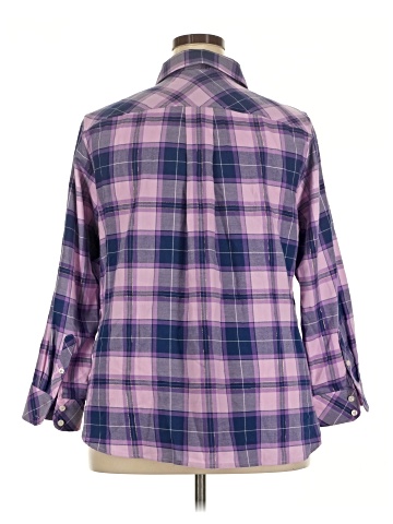 Talbots 3/4 Sleeve Button-Down Shirt (view 2)