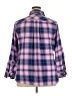 Talbots Plaid Purple 3/4 Sleeve Button-Down Shirt Size 2X Petite - photo 2