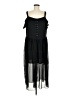 Unbranded 100% Polyester Solid Black Cocktail Dress Size M (estimated) - photo 1