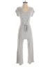 Caution to the Wind Stripes Gray Jumpsuit Size XS - photo 1