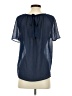 a.n.a. A New Approach 100% Polyester Blue Short Sleeve Blouse Size S - photo 2