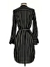 H&M 100% Polyester Stripes Black Casual Dress Size 2 - photo 2