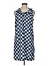 Mud Pie 100% Polyester Checkered-gingham Blue Casual Dress Size M - photo 1