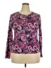 Lands' End Paisley Pink Long Sleeve Blouse Size 18 - photo 1