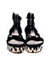 Vince Camuto 100% Leather Animal Print Black Wedges Size 8 - photo 2