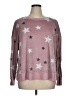 Simply Vera Vera Wang Stars Pink Pullover Sweater Size XL - photo 1