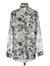 Cactus Paisley Silver Blue Long Sleeve Blouse Size S - photo 2