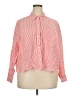 Old Navy 100% Cotton Stripes Red Long Sleeve Button-Down Shirt Size 3X - photo 1