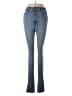 Fashion Nova Stripes Blue Jeans Size 7 - photo 1